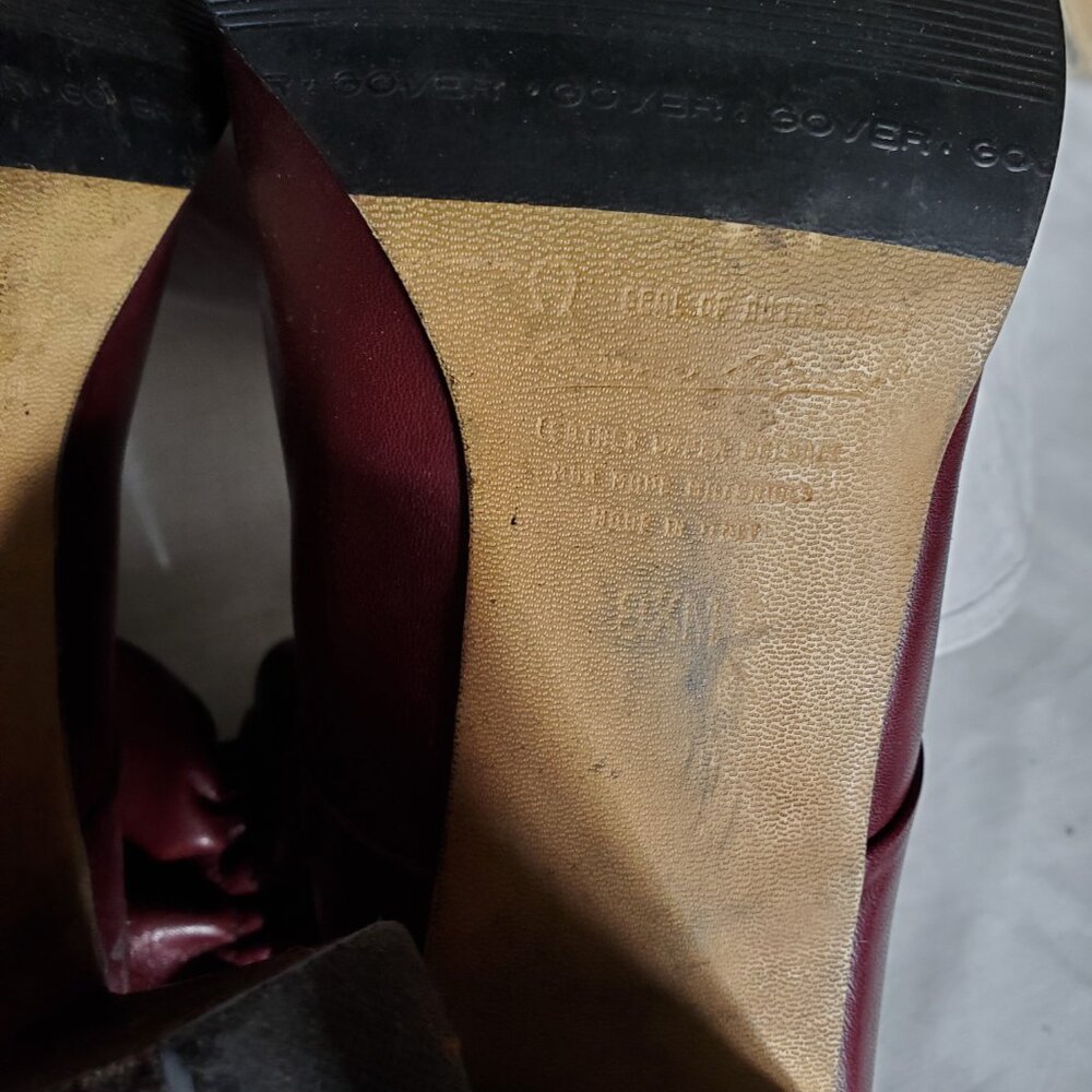 Vintage Aginer oxblood boots sz 8.5 - Picture 5 of 10